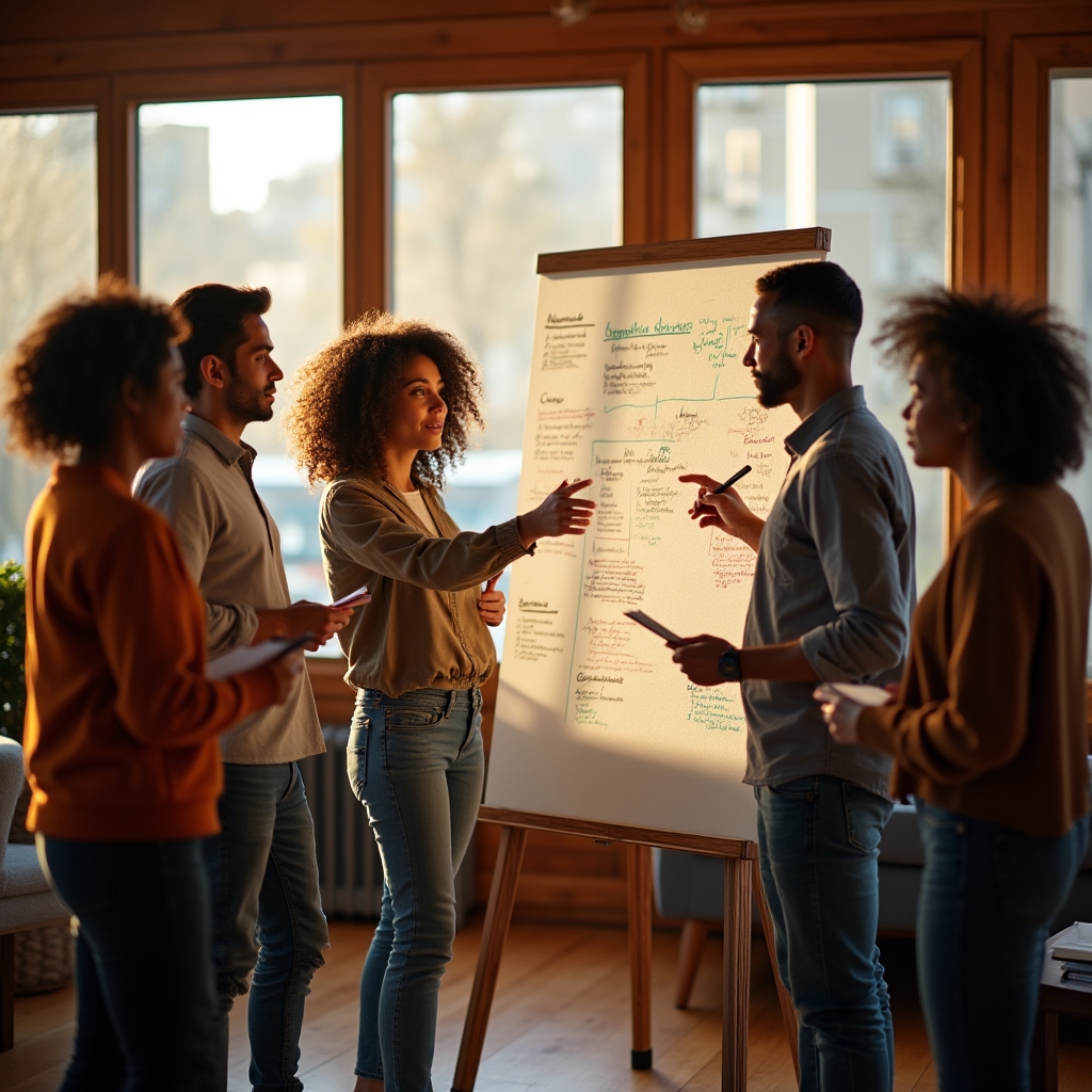 Workshop-Übung zu Teamkonflikten am Flipchart